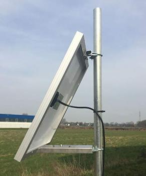 Solar Panel Mast Mounting - Sturdy Stainless Steel Bracket with Zinc-Plated Clamps for Side Panel Installation