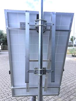Side Mount Solar Panel Bracket Customizable for Various Sizes and Mast Diameters
